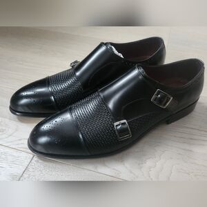Girotti Men's Italian Leather Luxury Dress Shoes Black Size 11